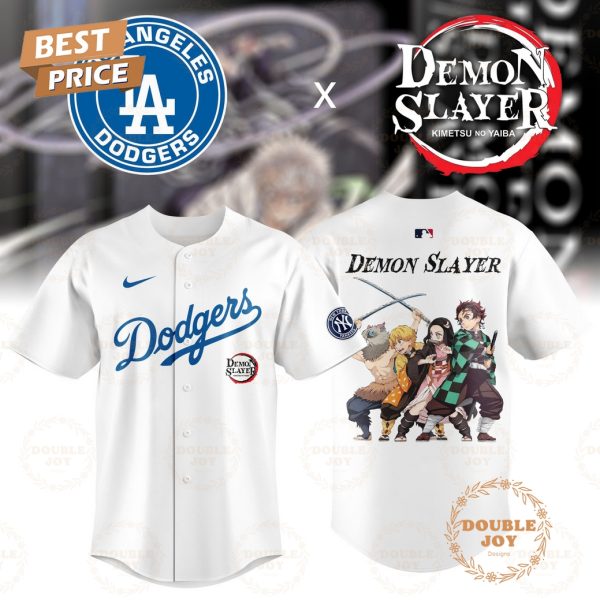 2025 Los Angeles Dodgers MLB Demon Slayer Limited Edition Baseball Jersey – White