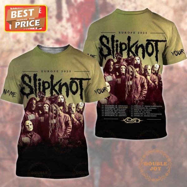 Slipknot Europe 2025 Custom Name Limited Edition T-Shirt, Hoodie