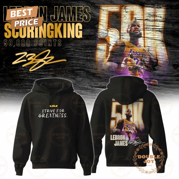 All Hail The King LeBron James x Los Angeles Lakers NBA Scoringking 50,000 Points Limited Edition T-Shirt, Hoodie