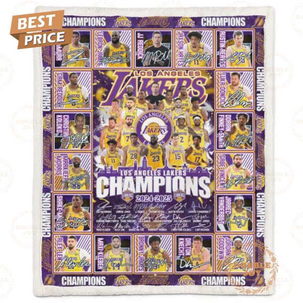 Los Angeles Lakers NBA Champions 2024-2025 Limited Edition Fleece Blanket