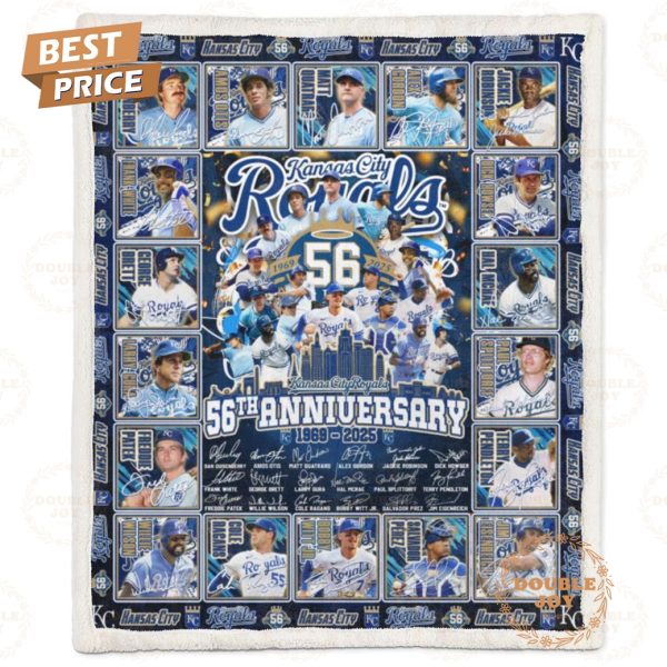 Kansas City Royals MLB 56th Anniversary 1969-2025 Limited Edition Fleece Blanket