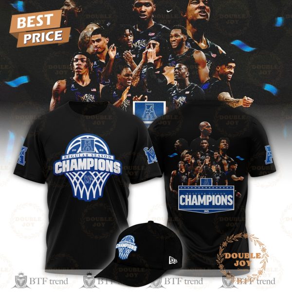 Memphis Tigers Men’s Basketball NCAA 2025 Regular Season Champions Custom Name Limited Edition Hoodie