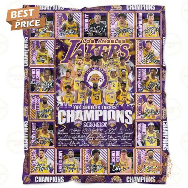 Los Angeles Lakers NBA Champions 2024-2025 Limited Edition Fleece Blanket