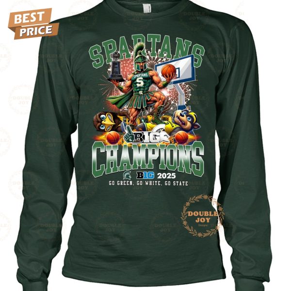 Michigan State Spartans Men’s Basketball NCAA 2025 B1G Champions Limited Edition T-Shirt