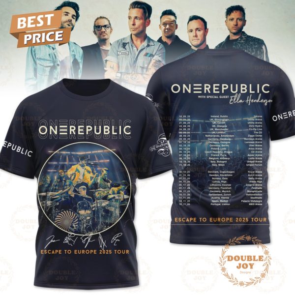 OneRepublic Escape To Europe 2025 Tour Limited Edition T-Shirt, Hoodie