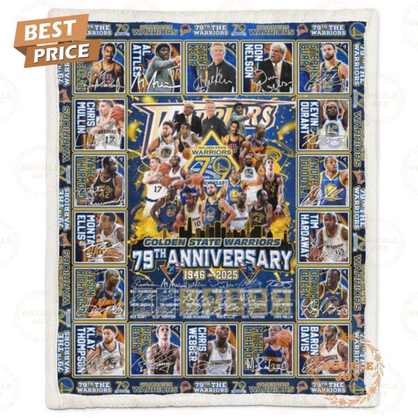 Golden State Warriors 79th Anniversary 1946-2025 Limited Edition Fleece Blanket