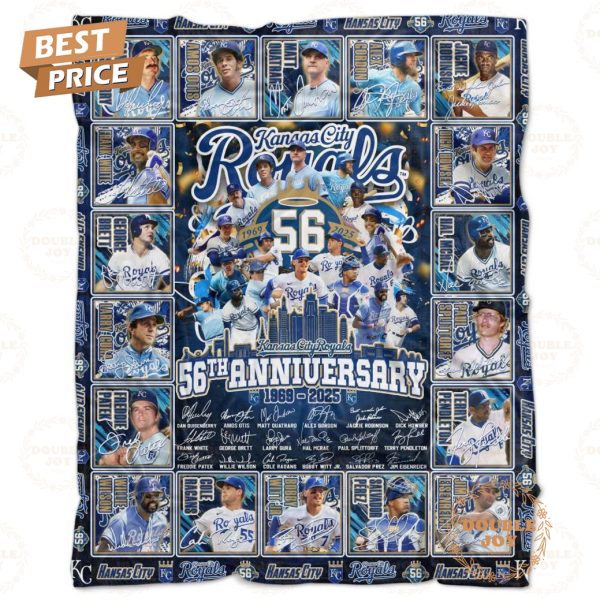 Kansas City Royals MLB 56th Anniversary 1969-2025 Limited Edition Fleece Blanket