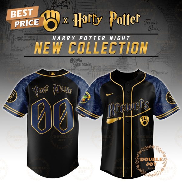 Milwaukee Brewers MLB Harry Potter Night Custom Name Special Edition Baseball Jersey