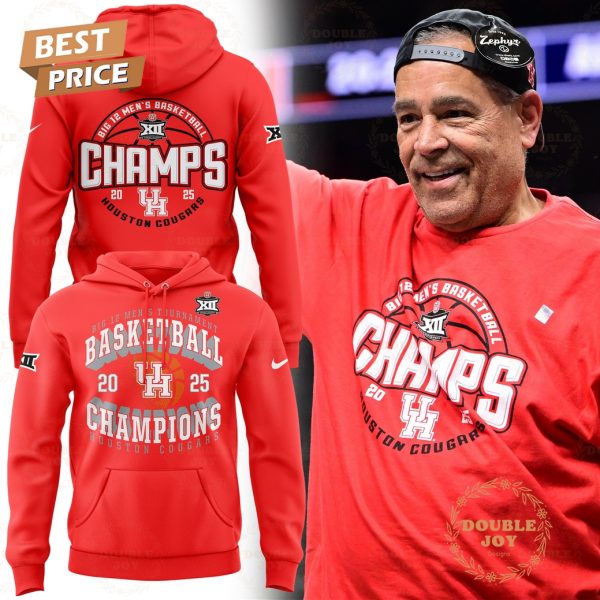 Houston Cougars Big 12 Men’s Tournament Basketball Champions 2025 Limited Edition Hoodie