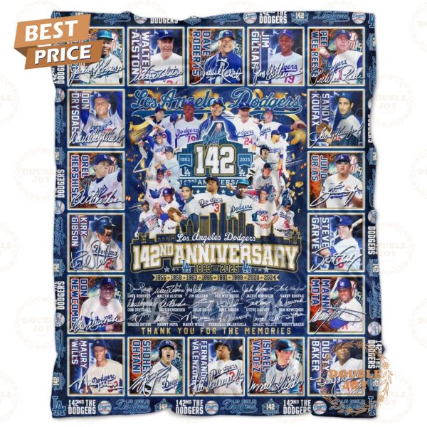 Los Angeles Dodgers MLB 142nd Anniversary 1883-2025 Limited Edition Fleece Blanket