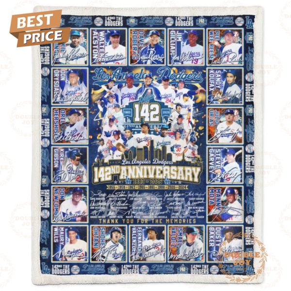 Los Angeles Dodgers MLB 142nd Anniversary 1883-2025 Limited Edition Fleece Blanket