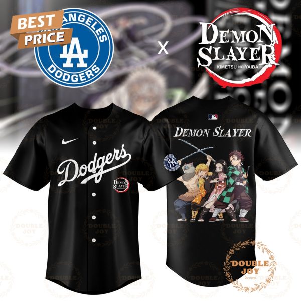 2025 Los Angeles Dodgers MLB Demon Slayer Limited Edition Baseball Jersey – Black