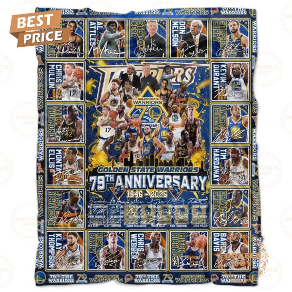 Golden State Warriors 79th Anniversary 1946-2025 Limited Edition Fleece Blanket