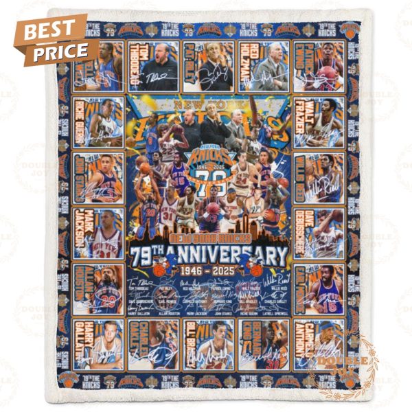 New York Knicks NBA 79th Anniversary 1946-2025 Limited Edition Fleece Blanket