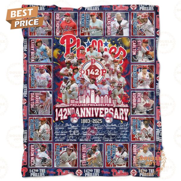 Philadelphia Phillies 124nd Anniversary 1883-2025 Limited Edition Fleece Blanket