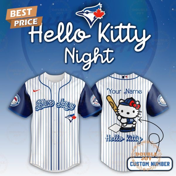 2025 Toronto Blue Jays MLB Hello Kitty Night Custom Name Limited Edition Baseball Jersey