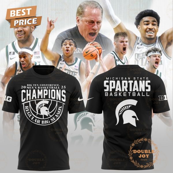 Big Ten Conference Men’s Basketball Champions 2025 Michigan State Spartans NCAA Limited Edition T-Shirt, Hoodie