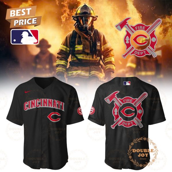 Cincinnati Reds MLB 2025 Firefighter Appreciation Night Baseball Jersey