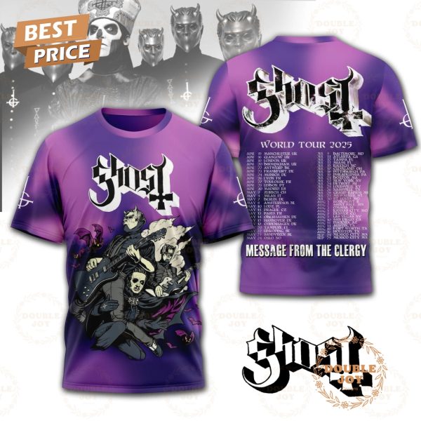 Ghost World Tour 2025 Message From The Clergy Limited Edition T-Shirt, Hoodie