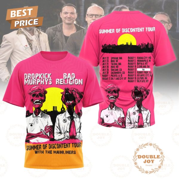 Dropkick Murphys Summer Of Discontent Tour 2025 Limited Edition T-Shirt, Hoodie