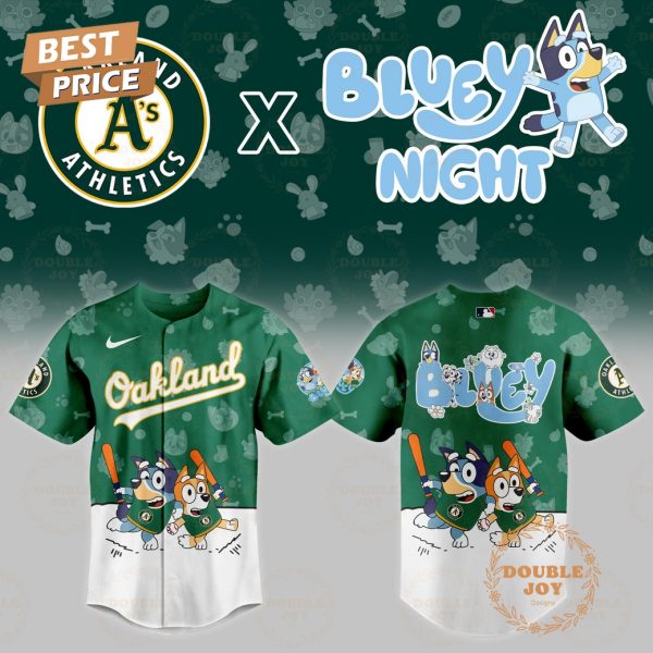 Oakland Athletics MLB 2025 Bluey Night New Edition Baseball Jersey