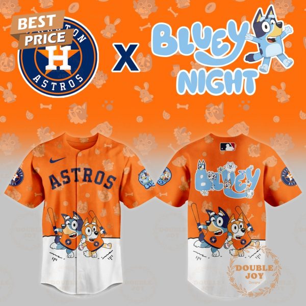 Houston Astros MLB x Bluey Night 2025 Limited Edition Baseball Jersey