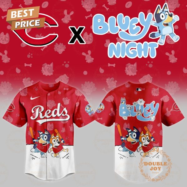 Cincinnati Reds MLB x Bluey Night 2025 Limited Edition Baseball Jersey