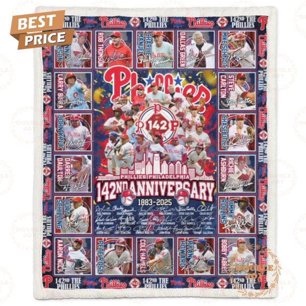 Philadelphia Phillies 124nd Anniversary 1883-2025 Limited Edition Fleece Blanket