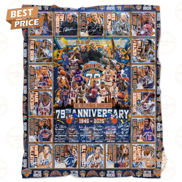 New York Knicks NBA 79th Anniversary 1946-2025 Limited Edition Fleece Blanket