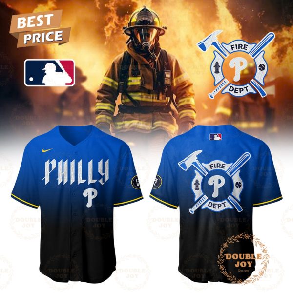 Philadelphia Phillies MLB 2025 Firefighter Appreciation Night Baseball Jersey