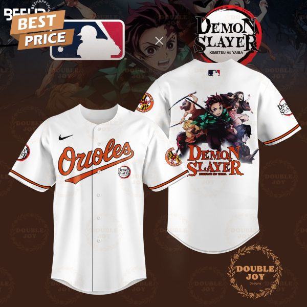 2025 Baltimore Orioles MLB Demon Slayer Kimetsu No Yaiba Limited Edition Baseball Jersey – White