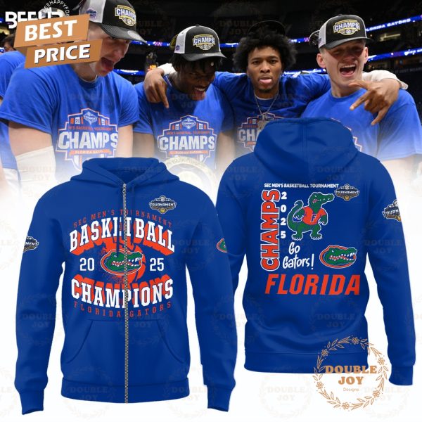 SEC Men’s Tournament Basketball Champions 2025 Florida Gators Limited Edition Hoodie – Blue