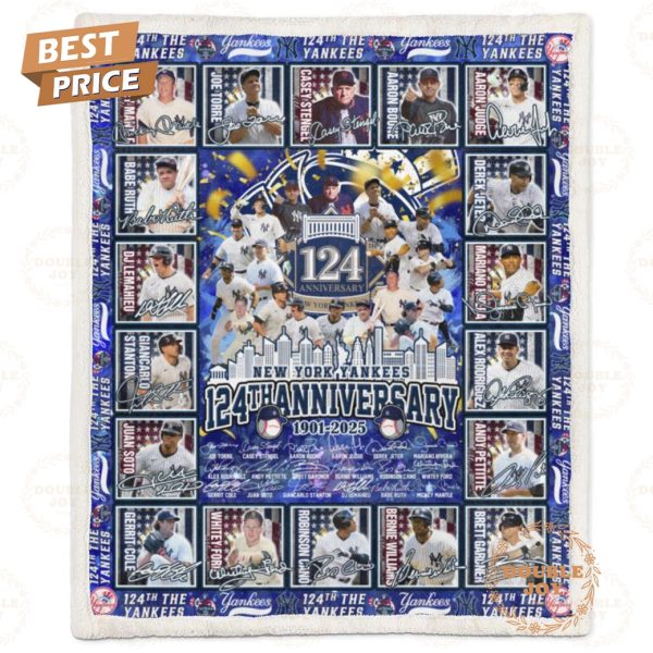 New York Yankees MLB 124th Anniversary 1901-2025 Limited Edition Fleece Blanket