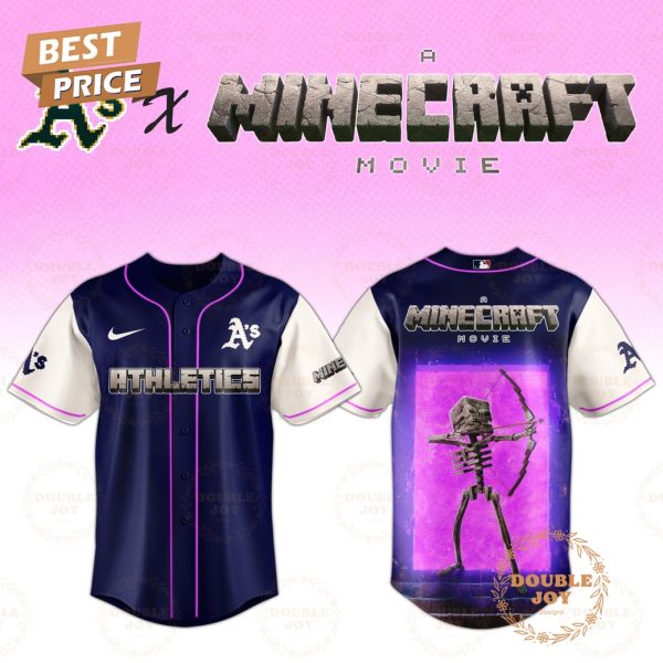 Athletics Skeleton A Minecraft Movie 2025 Special Edition Baseball Jersey