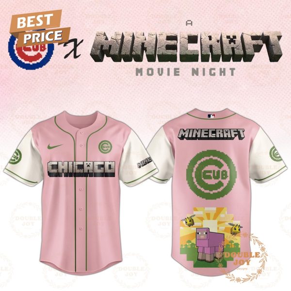 Chicago Cubs 2025 A Minecraft Movie Night Special Edition Baseball Jersey