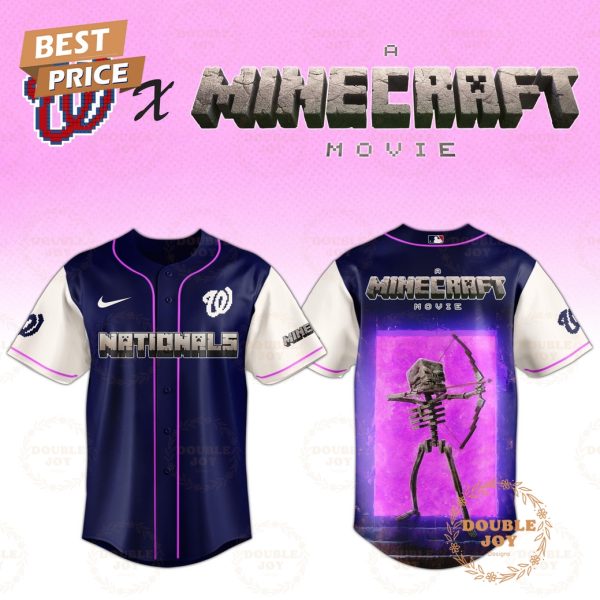 Washington Nationals Skeleton A Minecraft Movie 2025 Special Edition Baseball Jersey