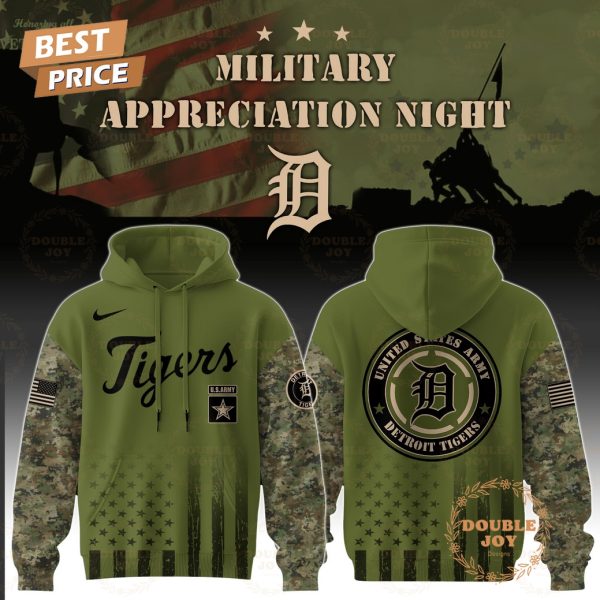Detroit Tigers Military Appreciation Night 2025 Special Edition Hoodie