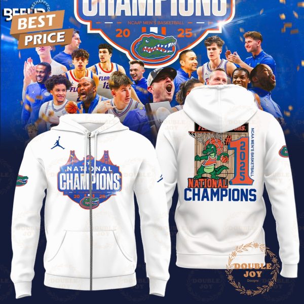 Florida Gators NCAA Men’s Basketball National Champions 2025 T-Shirt, Hoodie – White