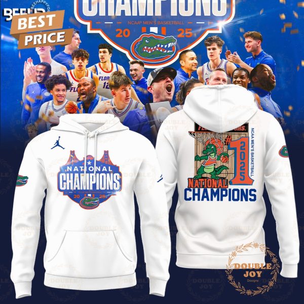 Florida Gators NCAA Men’s Basketball National Champions 2025 T-Shirt, Hoodie – White