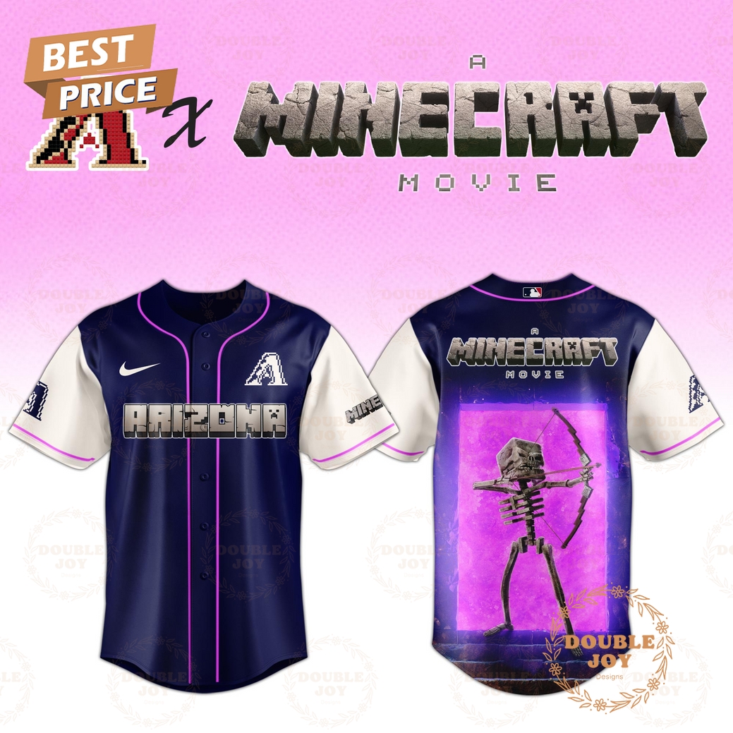 Arizona Diamondbacks Skeleton A Minecraft Movie 2025 Special Edition Baseball Jersey Arizona Diamondbacks Skeleton A Minecraft Movie 2025 Special Edition Baseball Jersey