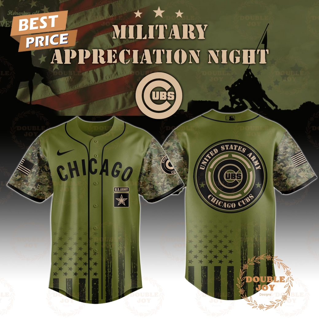 Chicago Cubs Military Appreciation Night 2025 Special Edition Baseball Jersey Chicago Cubs Military Appreciation Night 2025 Special Edition Baseball Jersey
