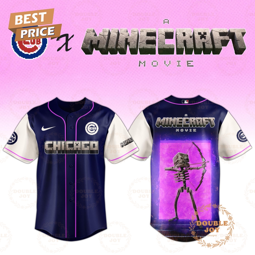 Chicago Cubs Skeleton A Minecraft Movie 2025 Special Edition Baseball Jersey Chicago Cubs Skeleton A Minecraft Movie 2025 Special Edition Baseball Jersey