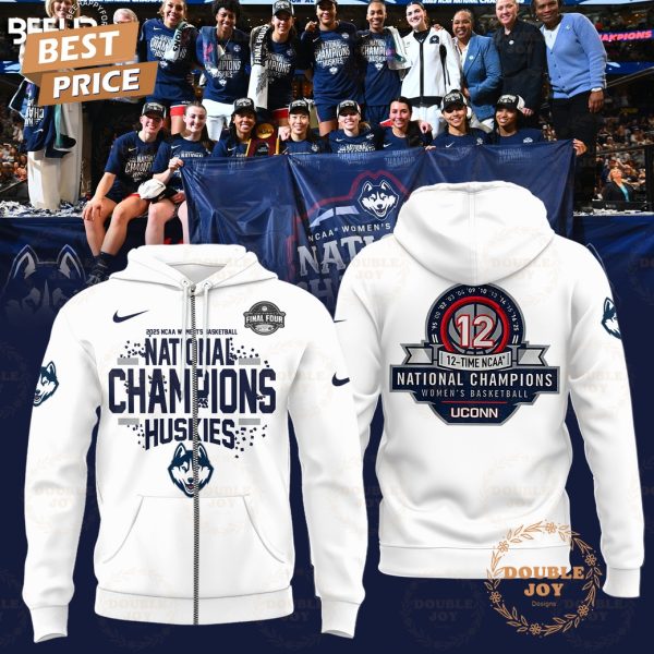 12-Time NCAA National Champions Women’s Basketball UConn Huskies Limited Edition T-Shirt, Hoodie – White