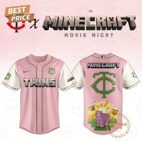 Minnesota Twins 2025 A Minecraft Movie Night Special Edition Baseball Jersey