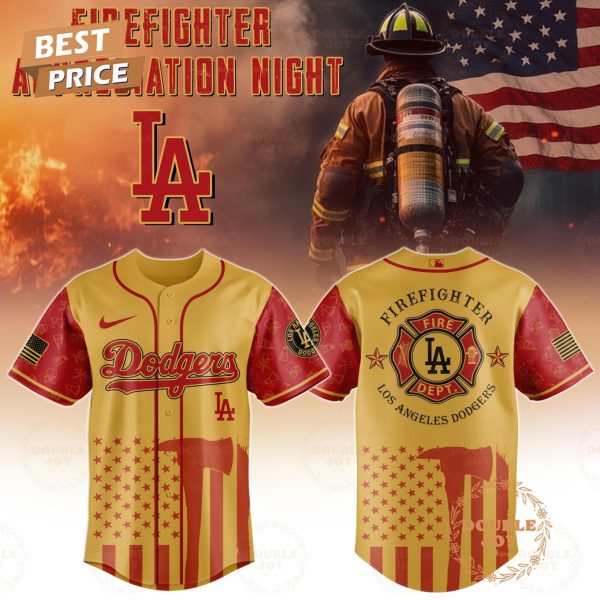 Los Angeles Dodgers Firefighter Appreciation Night 2025 Limited Edition Baseball Jersey