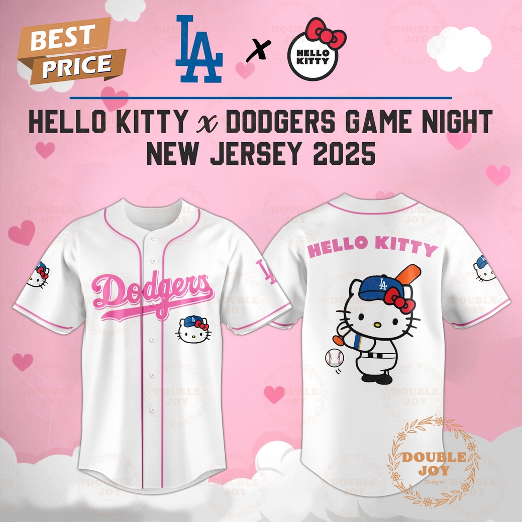 Los Angeles Dodgers Hello Kitty X Cubs Game Night 2025 New Limited Edition Baseball Jersey Los Angeles Dodgers Hello Kitty X Cubs Game Night 2025 New Limited Edition Baseball Jersey