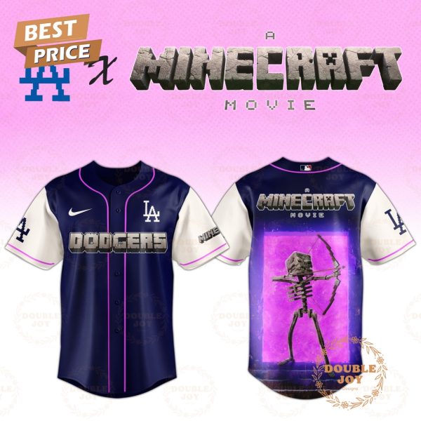 Los Angeles Dodgers Skeleton A Minecraft Movie 2025 Special Edition Baseball Jersey