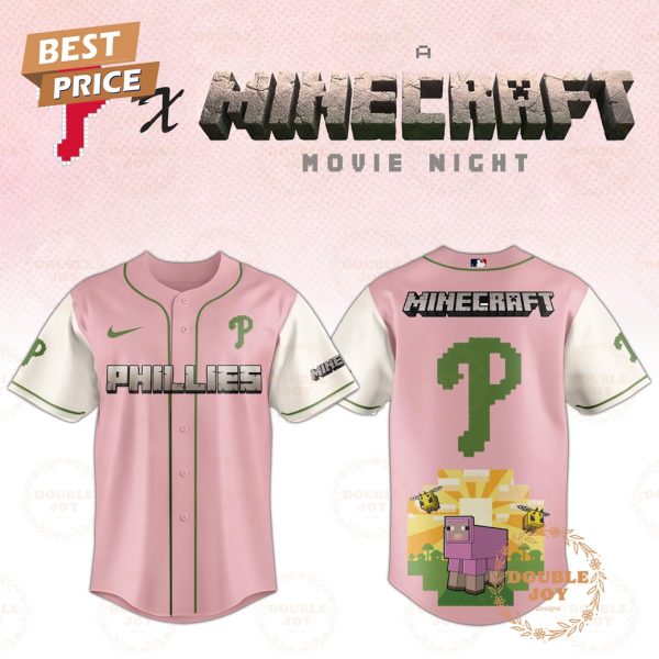 Philadelphia Phillies 2025 A Minecraft Movie Night Special Edition Baseball Jersey