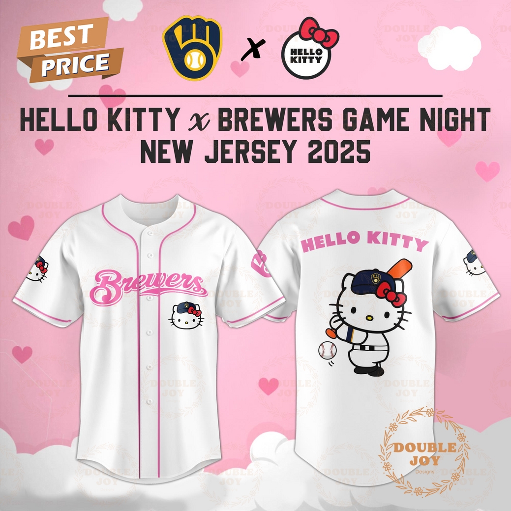 Milwaukee Brewers Hello Kitty X Cubs Game Night 2025 New Limited Edition Baseball Jersey Milwaukee Brewers Hello Kitty X Cubs Game Night 2025 New Limited Edition Baseball Jersey