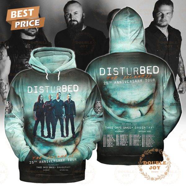 Disturbed The Sickness 25th Anniversary Tour Limited Edition T-Shirt, Hoodie